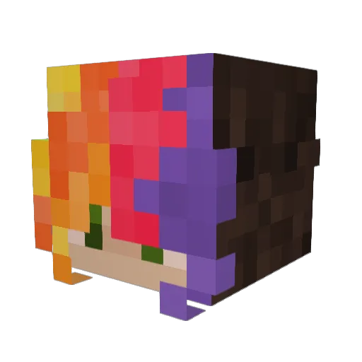 haleshah Minecraft avatar head, 3D render