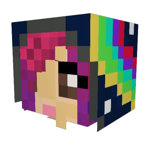 haleycoolio Minecraft avatar head, 3D render