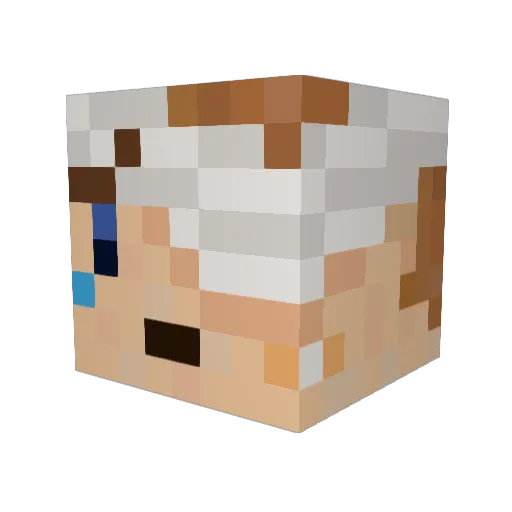 halfaheart_yt Minecraft avatar head, 3D render