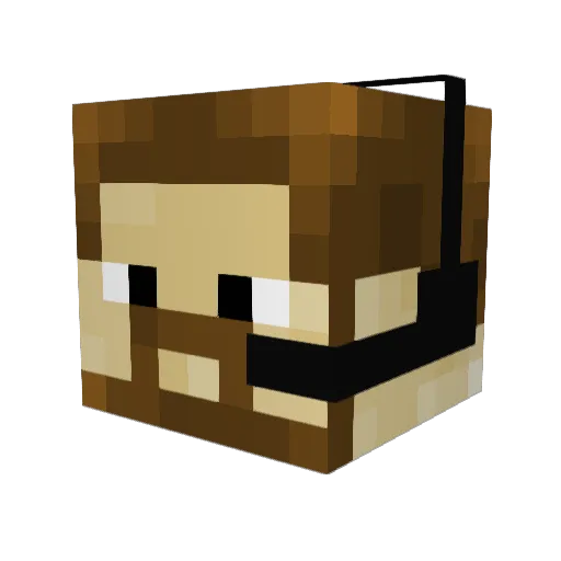 halfasoul4 Minecraft avatar head, 3D render