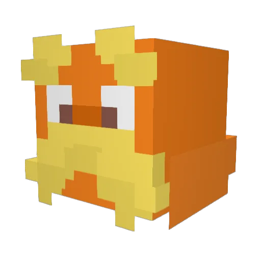 halfglassempty Minecraft avatar head, 3D render