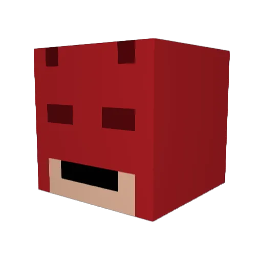 halfgrand Minecraft avatar head, 3D render
