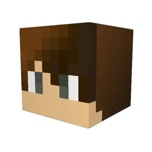 halflifeliver Minecraft avatar head, 3D render