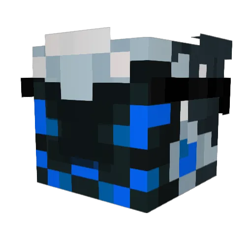 halfmaster Minecraft avatar head, 3D render
