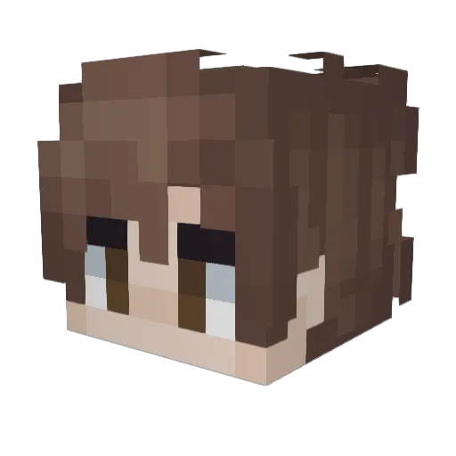 halfmist_ Minecraft avatar head, 3D render
