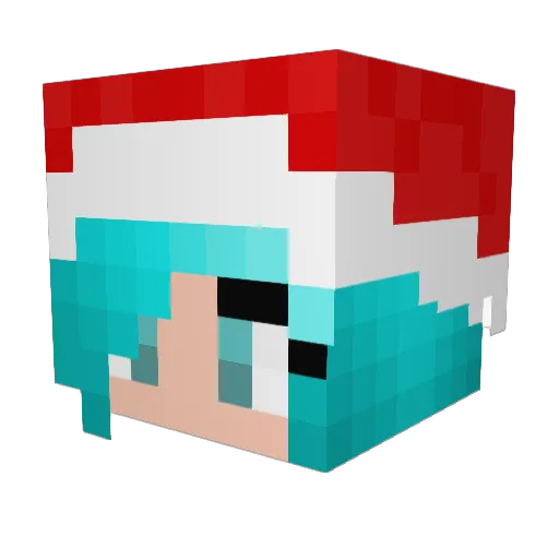 halfofzero Minecraft avatar head, 3D render