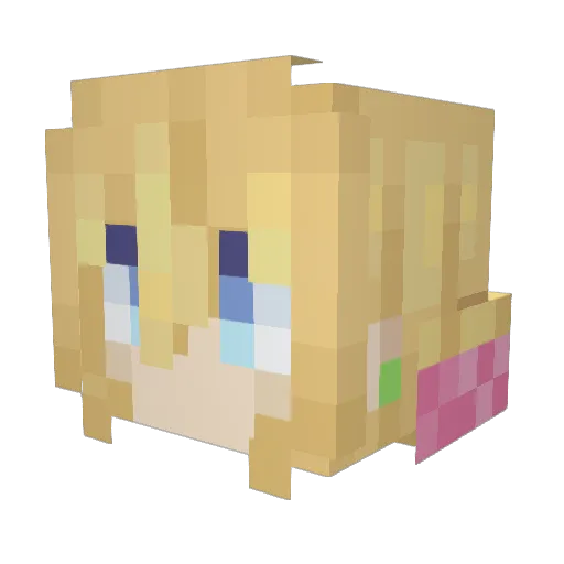halfstray Minecraft avatar head, 3D render