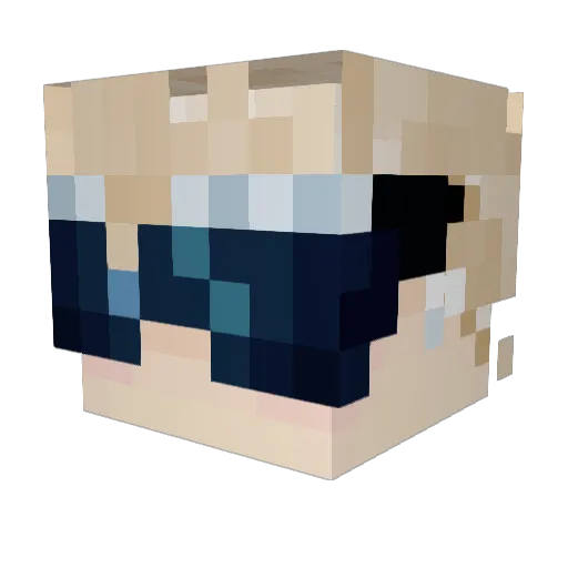 halicja Minecraft avatar head, 3D render