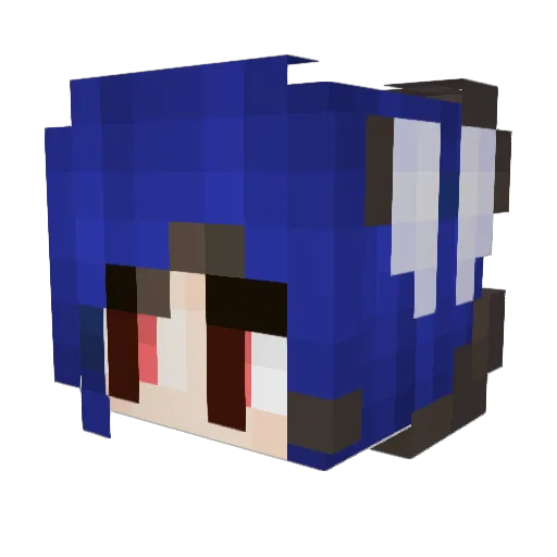 halicool10 Minecraft avatar head, 3D render