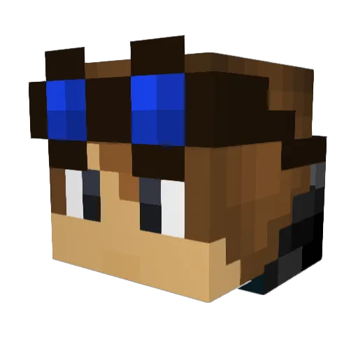 haligator Minecraft avatar head, 3D render