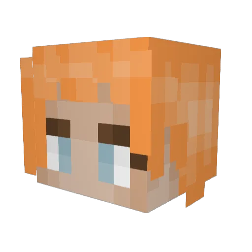 halkuonn Minecraft avatar head, 3D render