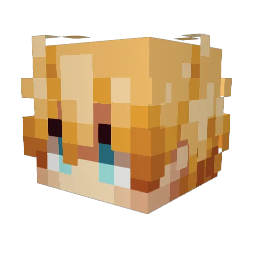 hallanbik Minecraft avatar head, 3D render