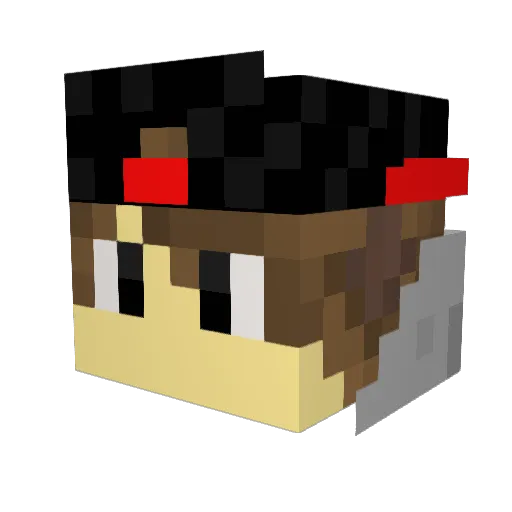 hallandin Minecraft avatar head, 3D render