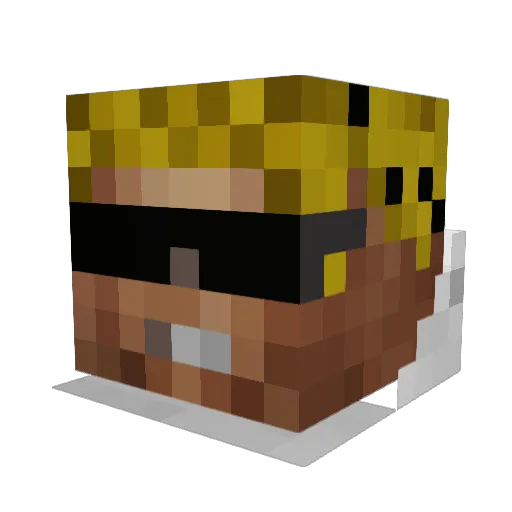 hallback18 Minecraft avatar head, 3D render