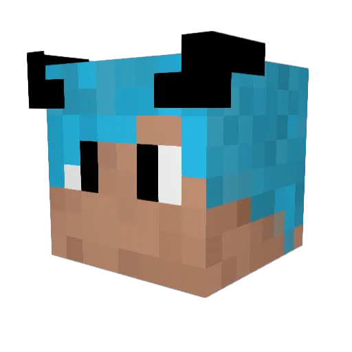 halle04 Minecraft avatar head, 3D render