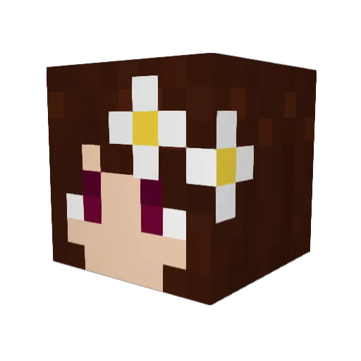 hallelu Minecraft avatar head, 3D render