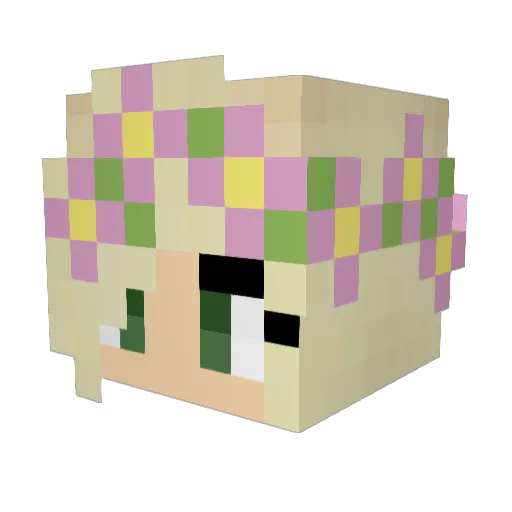 hallerina Minecraft avatar head, 3D render