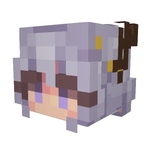 hallia_ Minecraft avatar head, 3D render