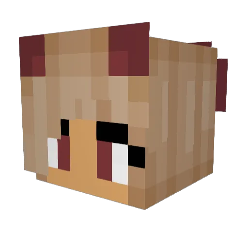 hallie7 Minecraft avatar head, 3D render