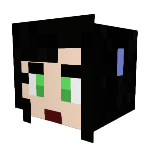 hallieberrie Minecraft avatar head, 3D render