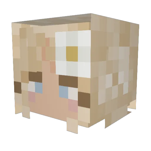 halling_f Minecraft avatar head, 3D render