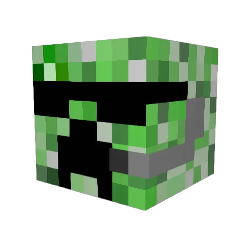 hallobob Minecraft avatar head, 3D render