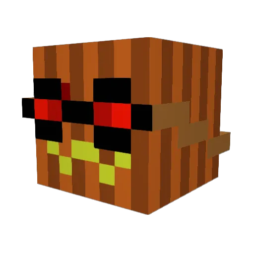 halloween26 Minecraft avatar head, 3D render