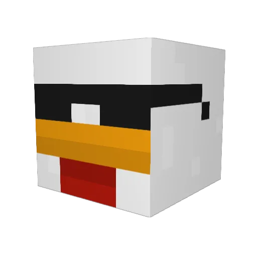 hallucinogen Minecraft avatar head, 3D render