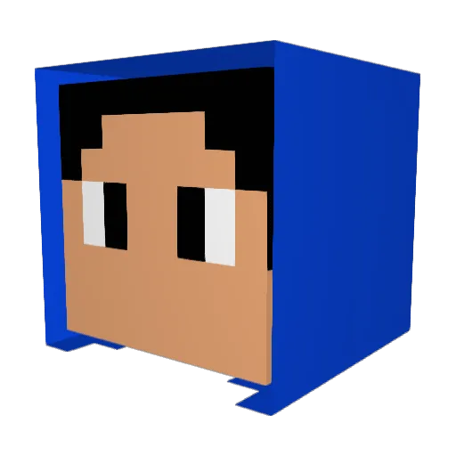 hallyson Minecraft avatar head, 3D render