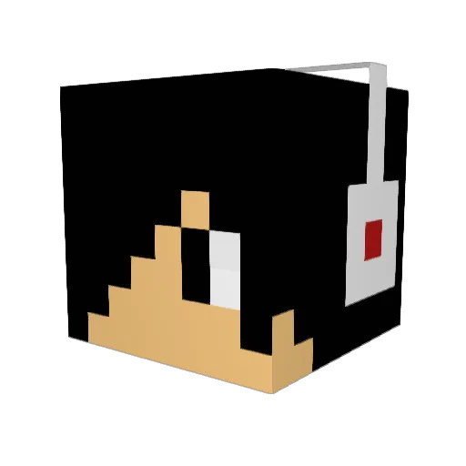 halmark Minecraft avatar head, 3D render