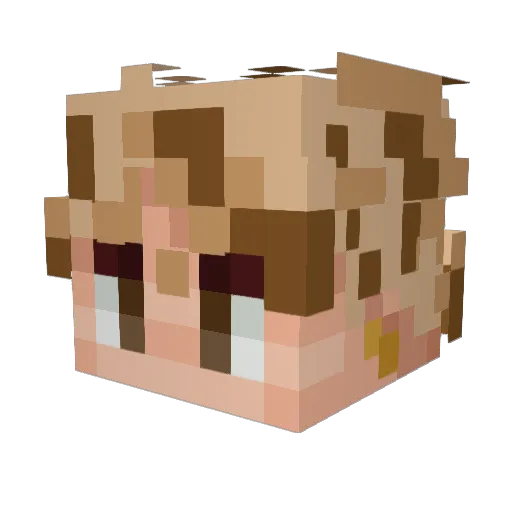 haloater Minecraft avatar head, 3D render