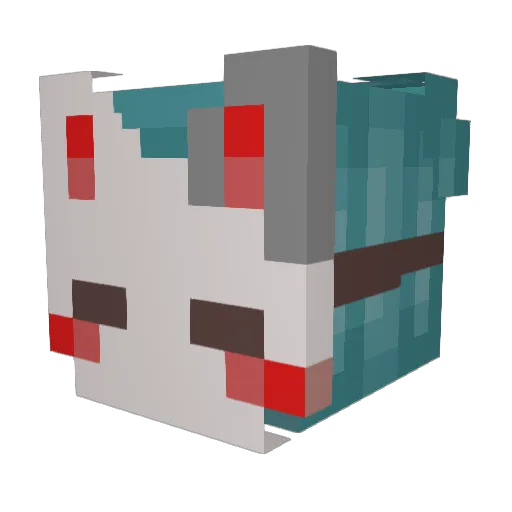 halokarii Minecraft avatar head, 3D render