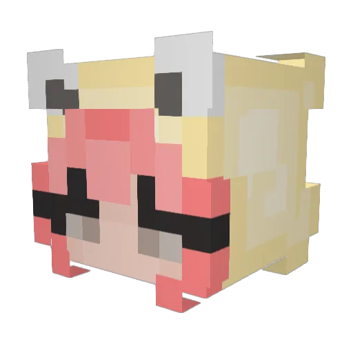 haloola Minecraft avatar head, 3D render