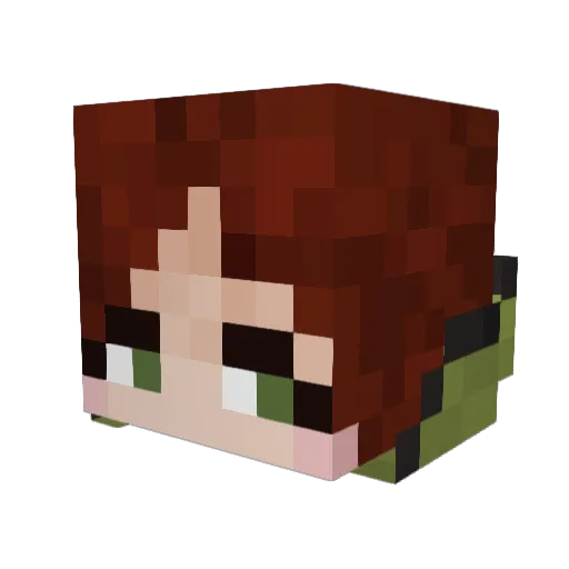 halougaishka Minecraft avatar head, 3D render