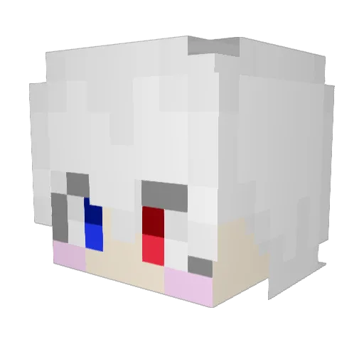 halu24 Minecraft avatar head, 3D render