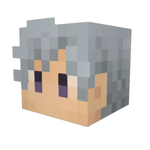 halu46 Minecraft avatar head, 3D render