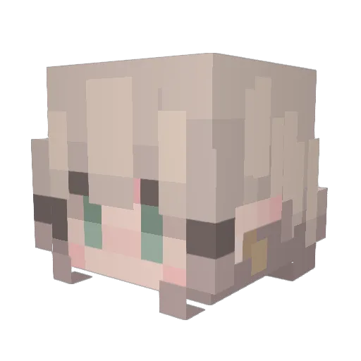 halvayou Minecraft avatar head, 3D render