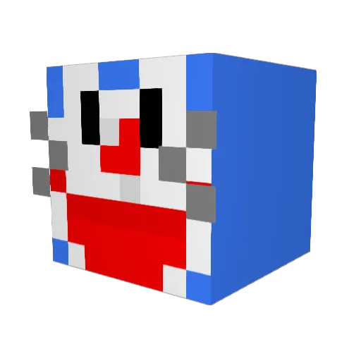 halzo0 Minecraft avatar head, 3D render