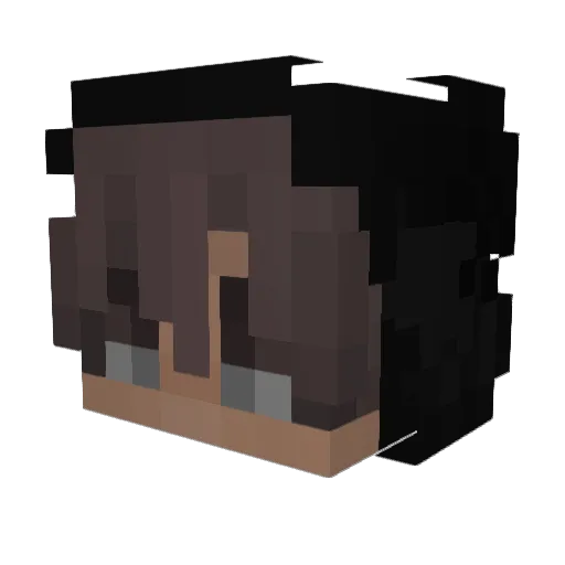 ham Minecraft avatar head, 3D render