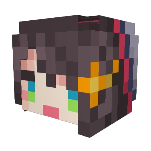 hama0316 Minecraft avatar head, 3D render