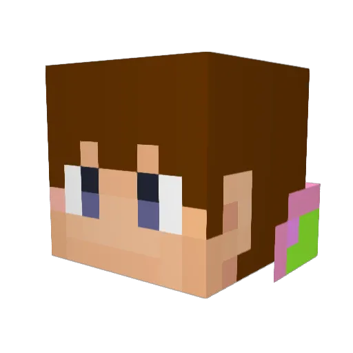 hamachan0525 Minecraft avatar head, 3D render