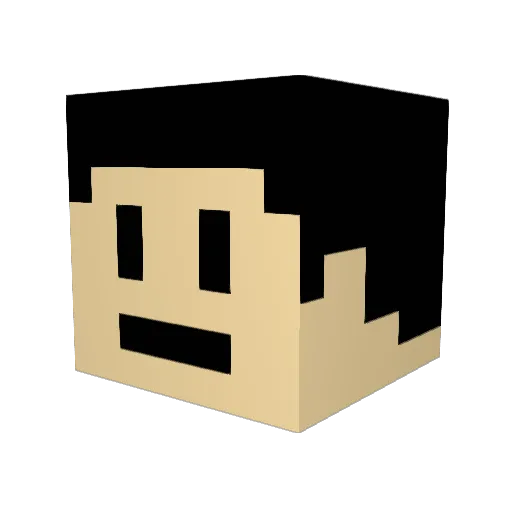 hamachiJH Minecraft avatar head, 3D render
