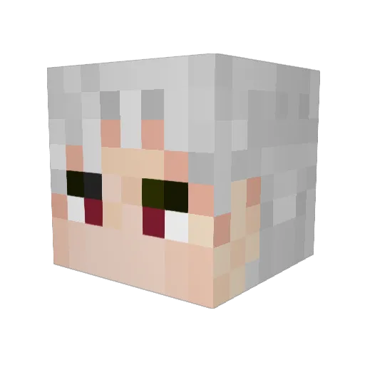 hamahoshi Minecraft avatar head, 3D render