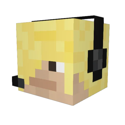 hamamee Minecraft avatar head, 3D render