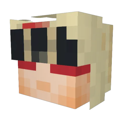 hamaneggs Minecraft avatar head, 3D render