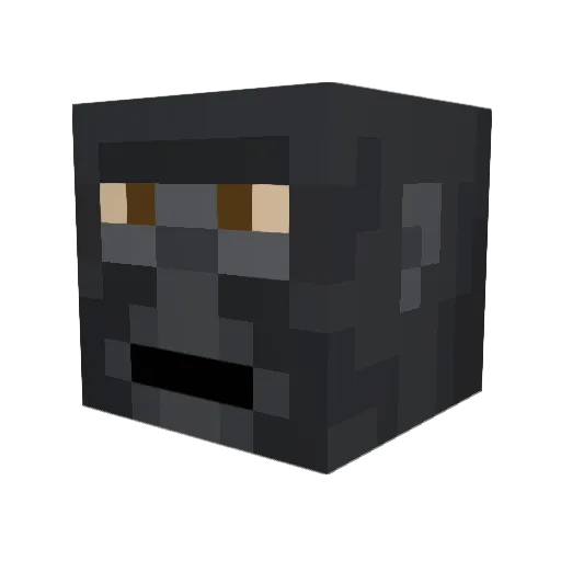 hamapon Minecraft avatar head, 3D render