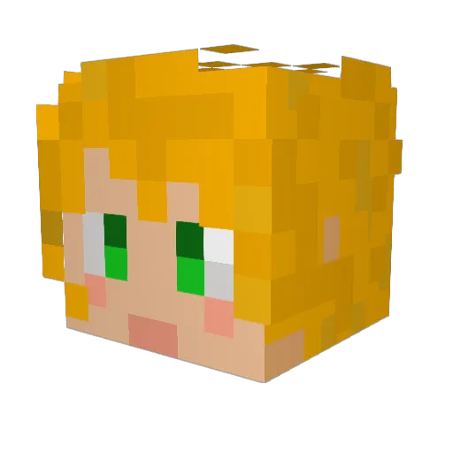 hamawww Minecraft avatar head, 3D render