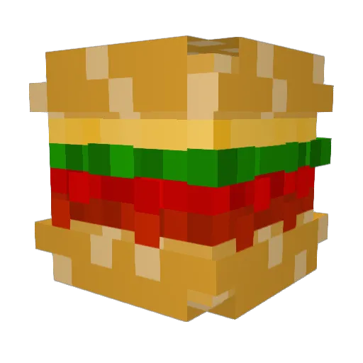 hamburburplz Minecraft avatar head, 3D render
