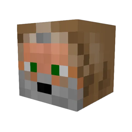 hamburgerz Minecraft avatar head, 3D render