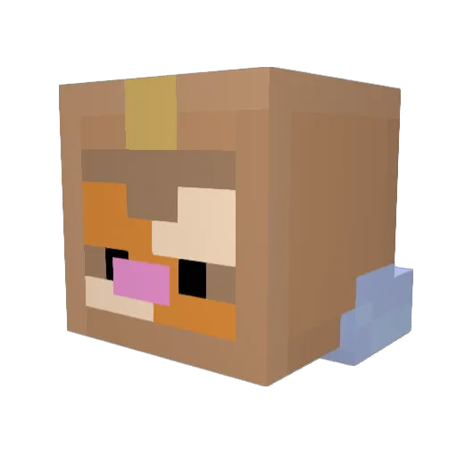 hamcu Minecraft avatar head, 3D render